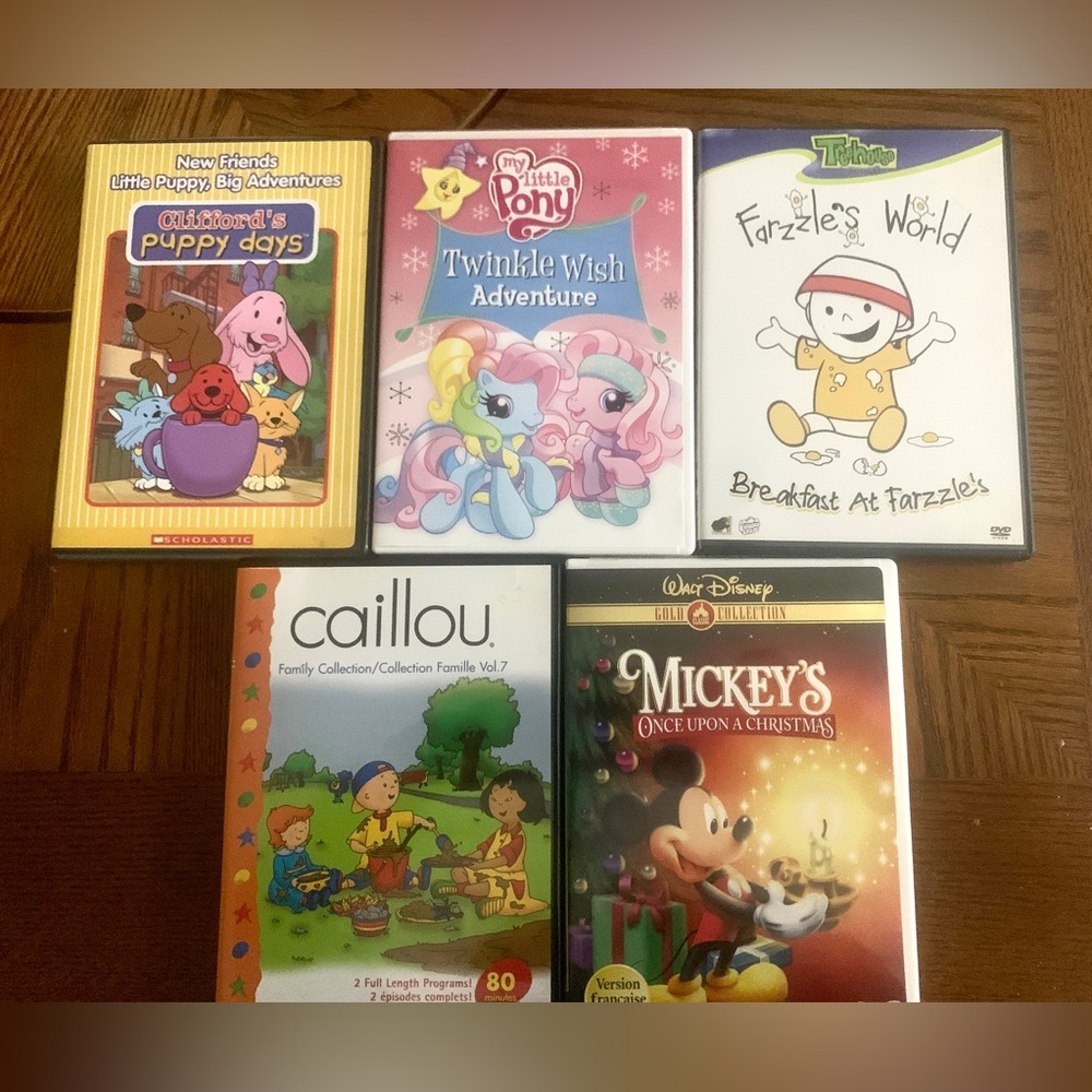 Set of toddler DVDs